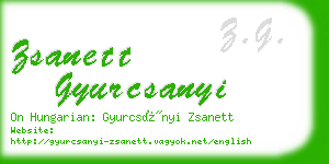 zsanett gyurcsanyi business card